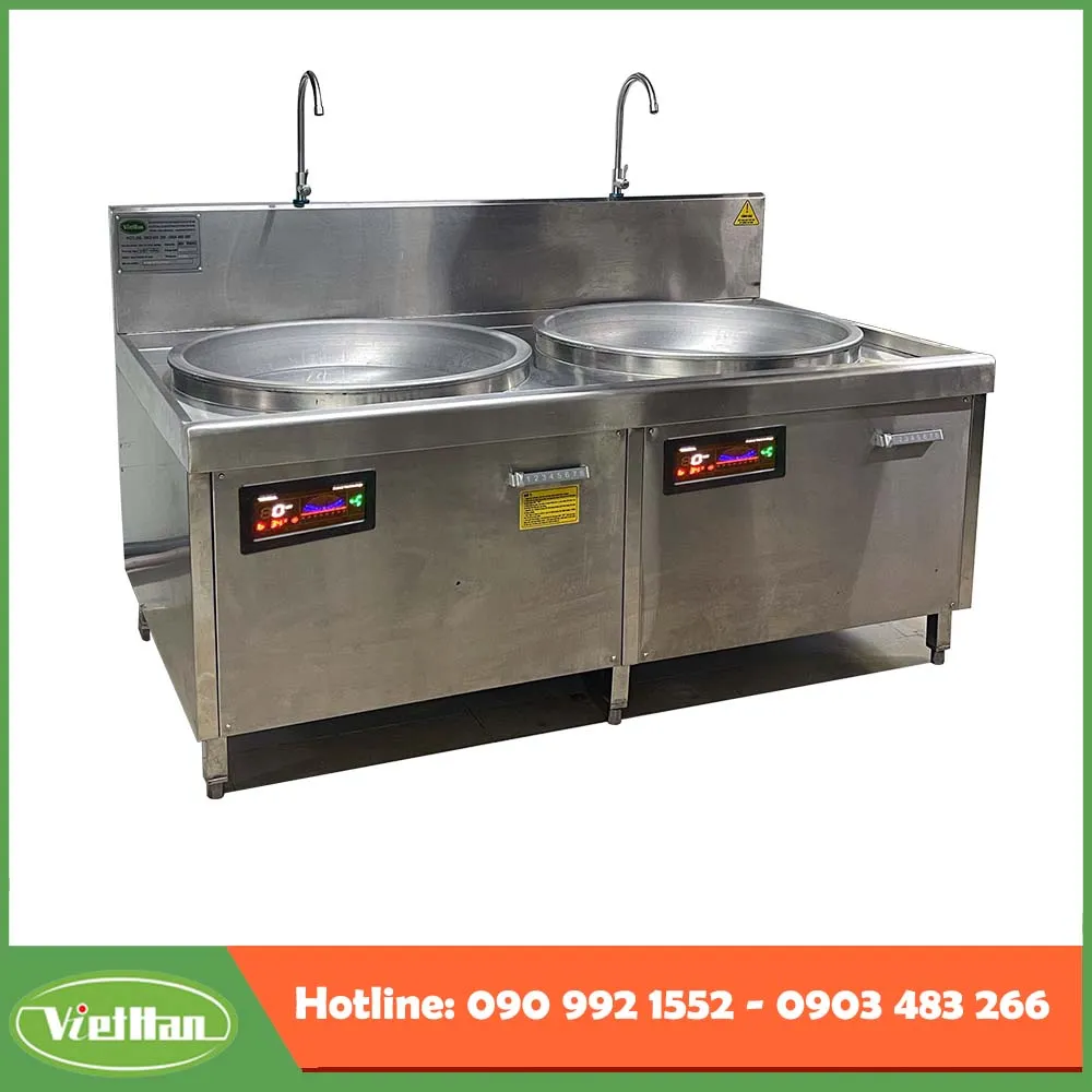 Bếp từ công nghiệp đôi lõm chảo liền 80cm 5