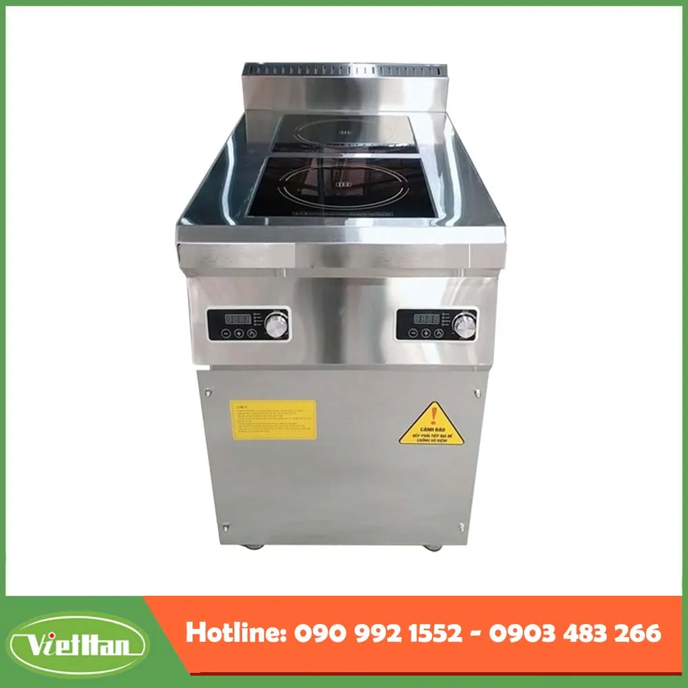 Bếp từ công nghiệp đôi 5 kw mặt phẳng 10 Bếp từ công nghiệp đôi 5 kw mặt phẳng 9