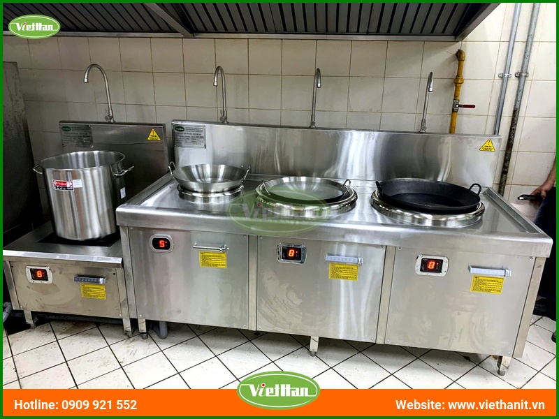 Bếp từ Việt Hàn 8kw mặt phẳng cho quán ăn – điện 380v 49