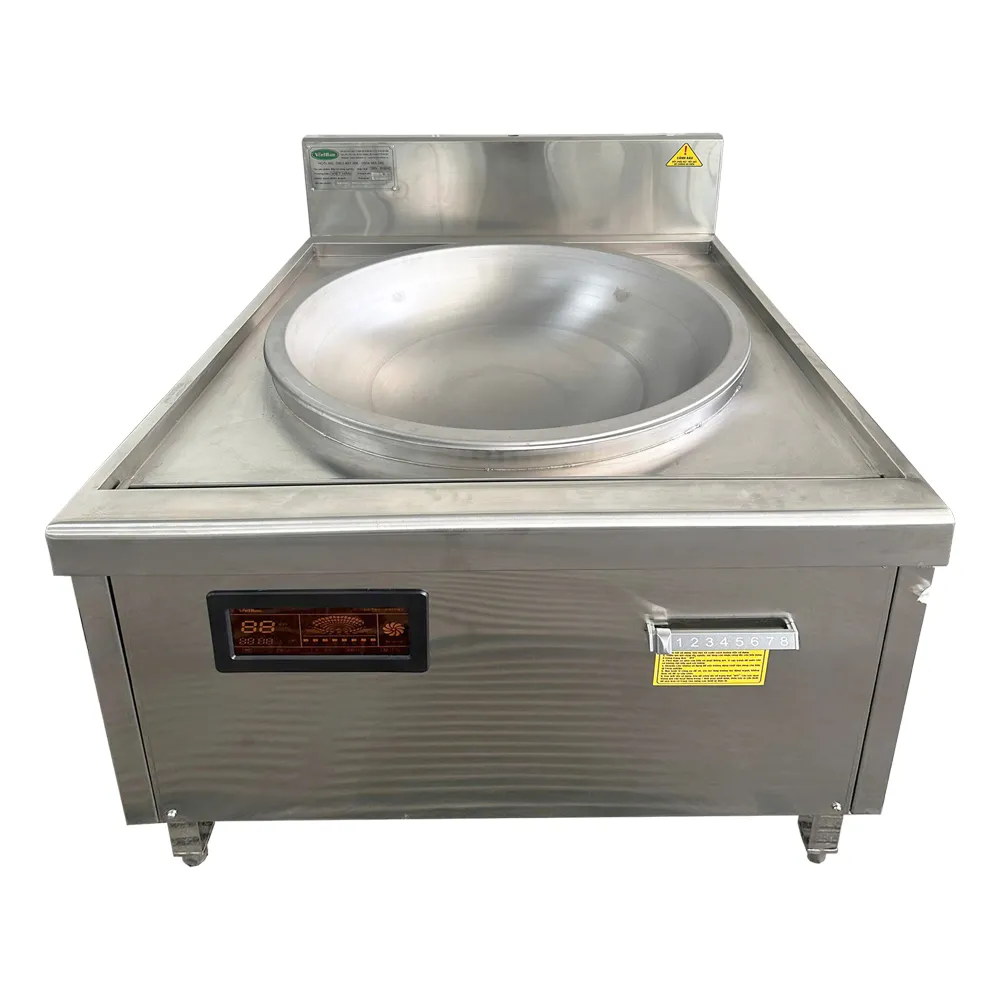 bếp từ công nghiệp chảo lõm liền 80cm Việt Hàn