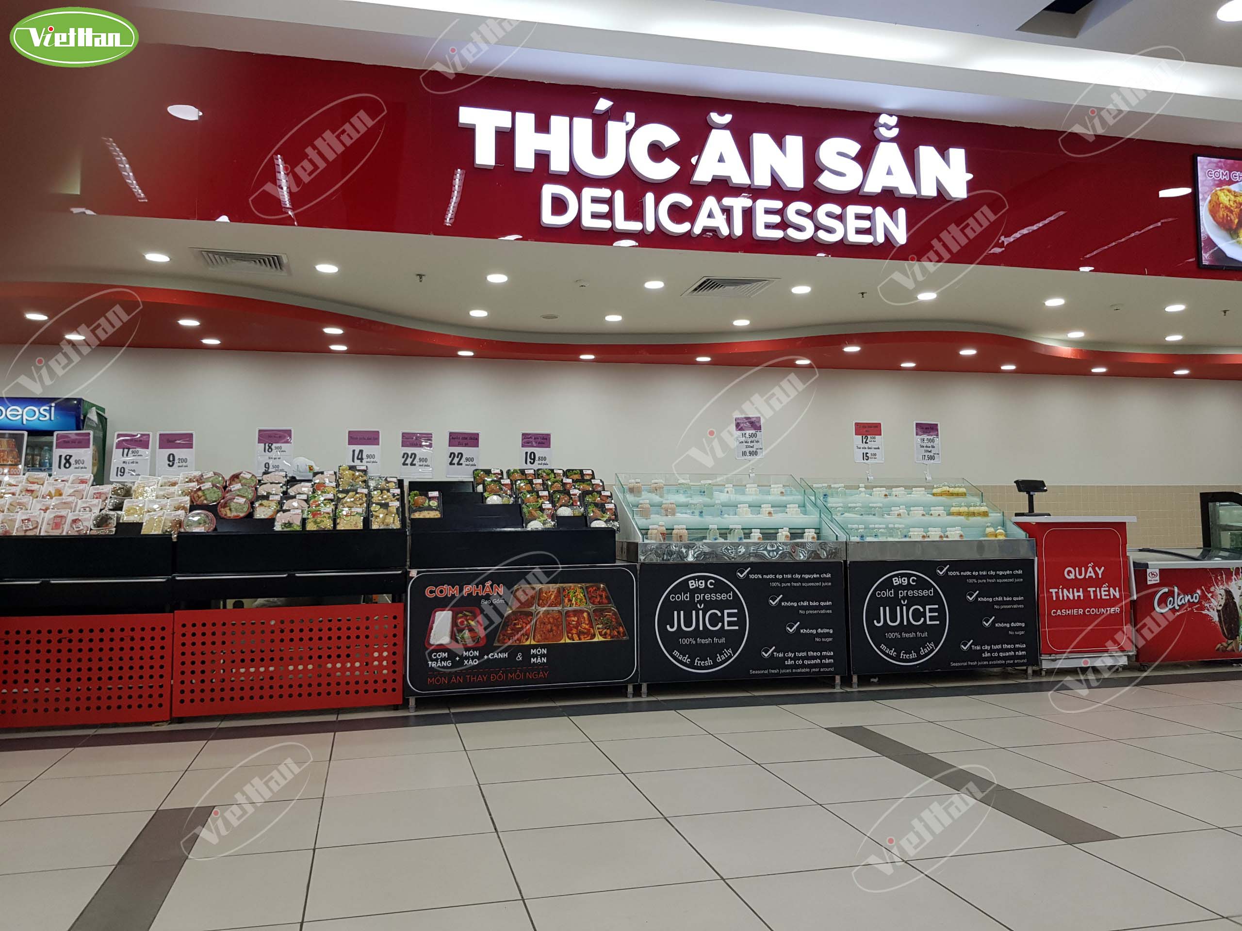 Bếp từ công nghiệp Việt Hàn tại công trình Hệ thống BigC