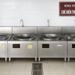 Bếp từ công nghiệp Việt Hàn lắp đặt tại Công ty Suất Ăn Công Nghiệp An Nguyên Đại Phát năm 2026