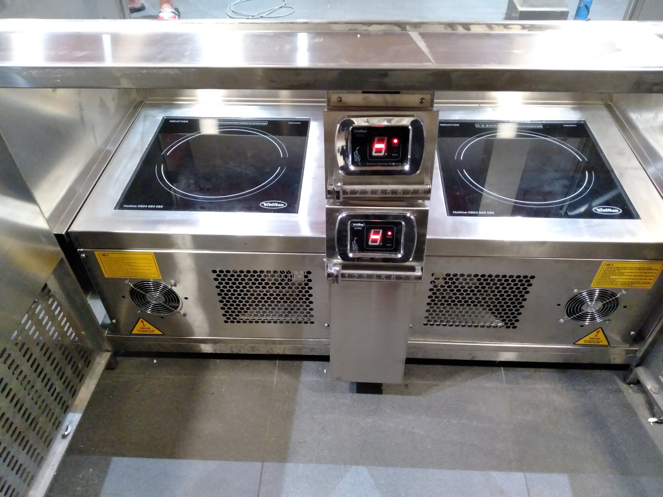 Bếp từ công nghiệp Việt Hàn lắp đặt tại Hệ thống Phở 24