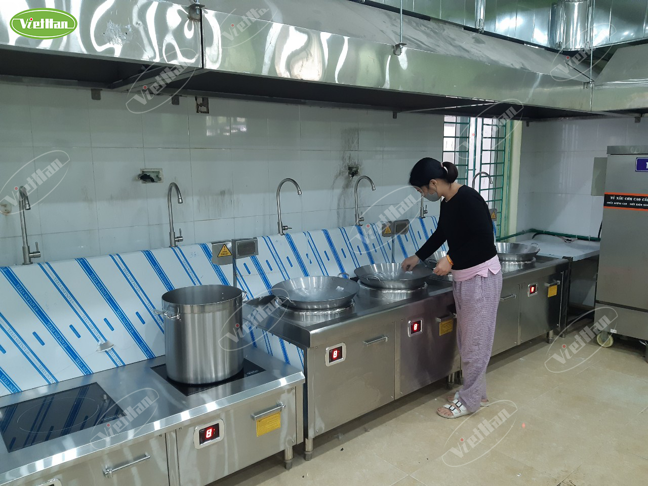 công trình bếp từ công nghiệp Việt Hàn tại trường mầm non